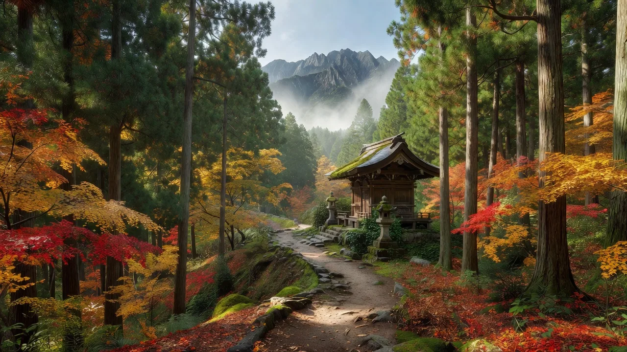 山の登山道のイメージ写真